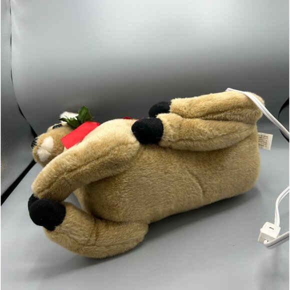 VTG Animated Sitting Reindeer Large 14" Plush Christmas Decor by Santa's Best - Picture 8 of 12